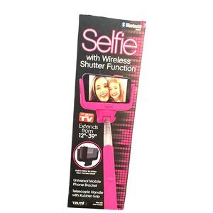 Universal Bluetooth Selfie Stick With Wireless Tzumi Shutter Function Mobile New